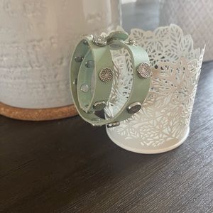 Mint green studded wrap around bracelet.